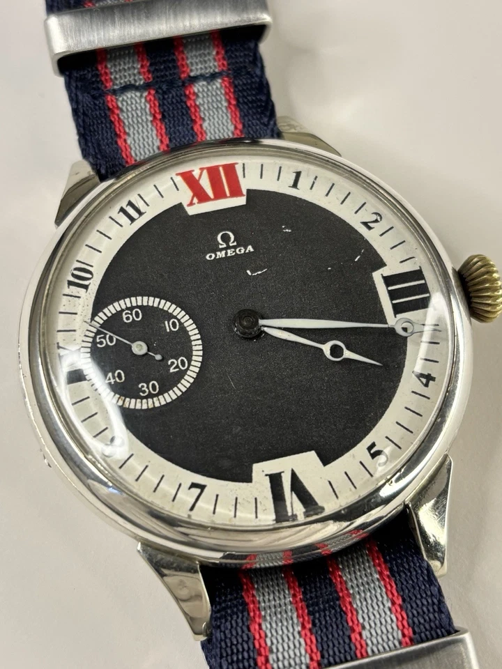 OMEGA Silver 800 Marriage Watch Vintage 1930’s Men’s Black White - 40.6L.T2.15P - Image 3 of 4