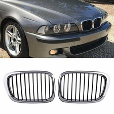 Paar Nieren Kühlergrill Grill Für BMW 5er E39 Touring 1999-2003 Chrom & Schwarz