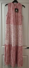 NEW w / tags. Michelle Keegan / Very. Size 10. Midi Length Dress. Pink/Red/White