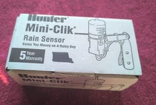 Hunter Mini Clik Rain Sensor - MiniClik Click Weather Hardwired w/ Bracket - NEW