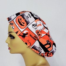 Halloween Women Scrub Hat Surgical Cap Scrub Hat Nurses Hat Medical USA Made