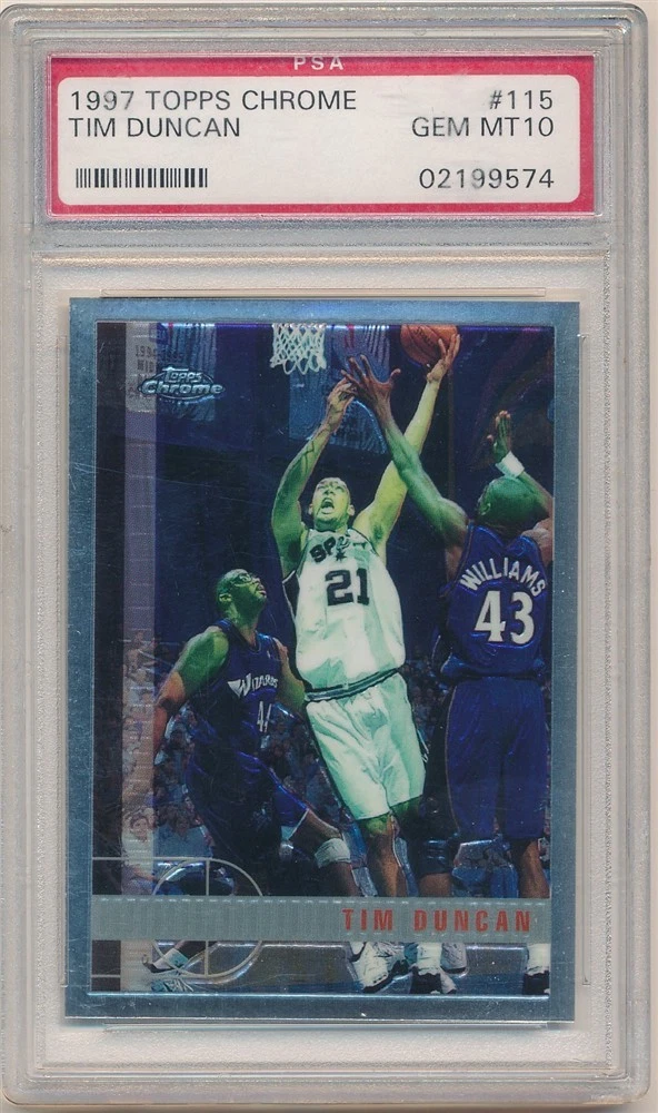 Topps Tim Duncan Basketball Rookie Sports Trading Cards for sale