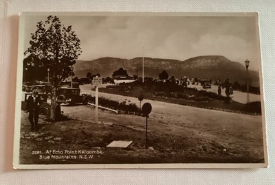 New South Wales Vintage RPPC postcard Australia NSW katoomba Echo Point Vintage