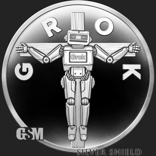 2025 1OZ GROK PROOF - SILVER SHIELD .999 Pure - "IN-HAND" ELON "ONLY 276 MINTED"