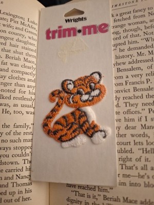 Vintage Baby Tiger Cub Patch New Old Stock Wrights Trim Me Very Brady Retro 