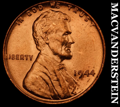 1944 Lincoln Wheat Cent- Red Choice Gem Brilliant Uncirculated Luster #J5292