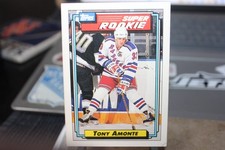 1992topps hockey new york rangers super rookie tony amonte card#6. rookie card picture