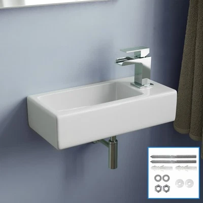 Nes Home Wall Hung Right Handed Cloakroom 360mm Basin Sink