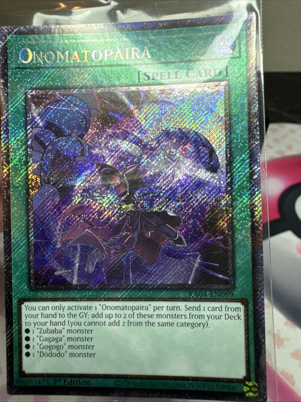 Yu-Gi-Oh! Carta 'Drago Nero Occhi Rossi' (7a Arte) - Platinum Secret Rare - RA04-EN109 - 1st Edition