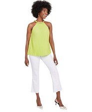 INC International Concepts Women's High-Rise Pull-On Flared Cropped Jeans