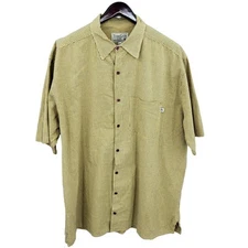 True Grit Shirt Mens 2XT 2XL Tall Check Button Up Short Sleeve USA Made Vintage