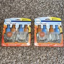 LOT OF 2 Febreeze Plug Scented Oil Air Freshener, Hawaiian Aloha 2ct ( 4 TOTAL )