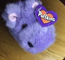 Puffins Henrietta the hippo purple plush 4  