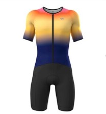 Wulibike Mens XL Trisuit Triathlon Cycling Suit Breathable Quick Dry Fits M/L