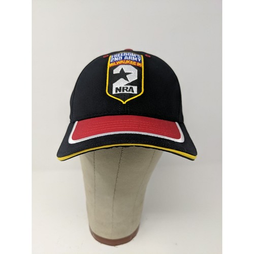 Mens NRA Milwaukee 06 135th Annual Meeting Strapback Hat Black & Red Embroidered - Picture 2 of 10