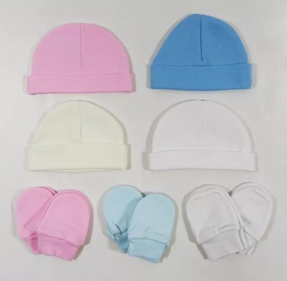 Newborn baby boy store hat and gloves