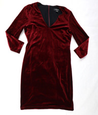 Karen Kane Women's Small (S) Valeur Style Red Long Sleeve V-Neck Dress