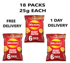 Walkers Ready Salted Multipack Crisps, 18x25g New Fresh Stock