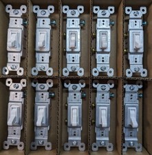 10X Legrand P&S Toggle Switch Single Pole Sid...