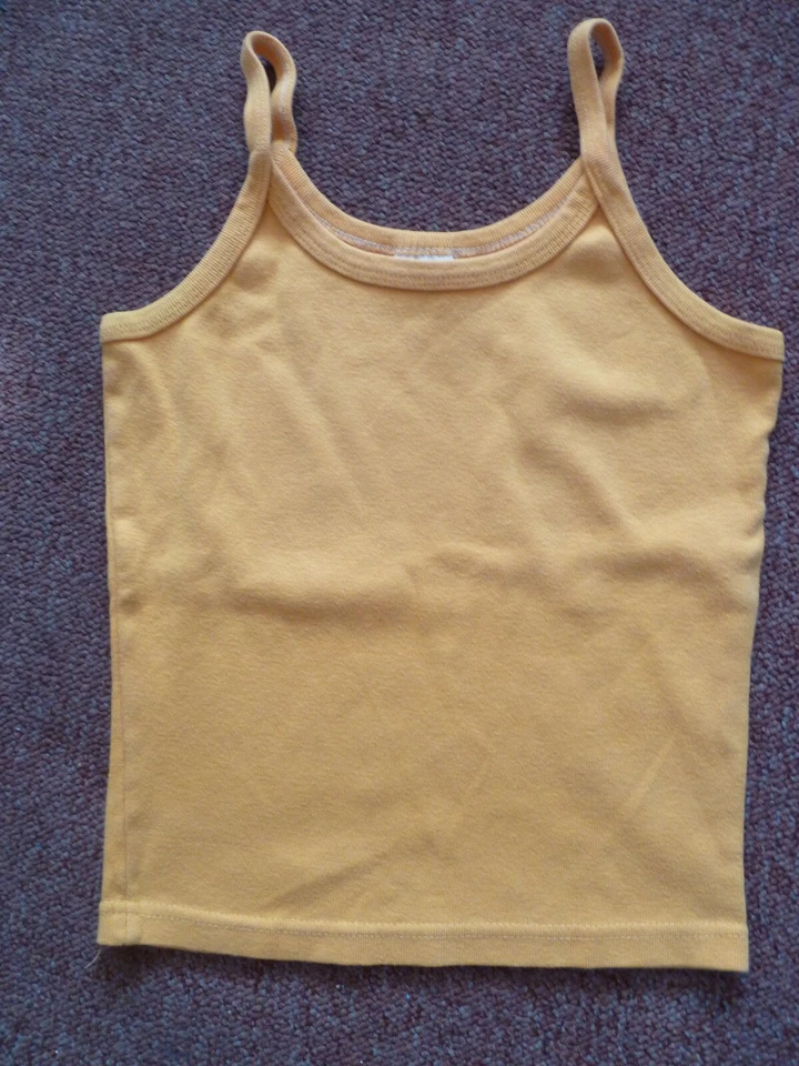 DEBARDEUR JAUNE A BRETELLES TAILLE XS TBE - Photo 1/1