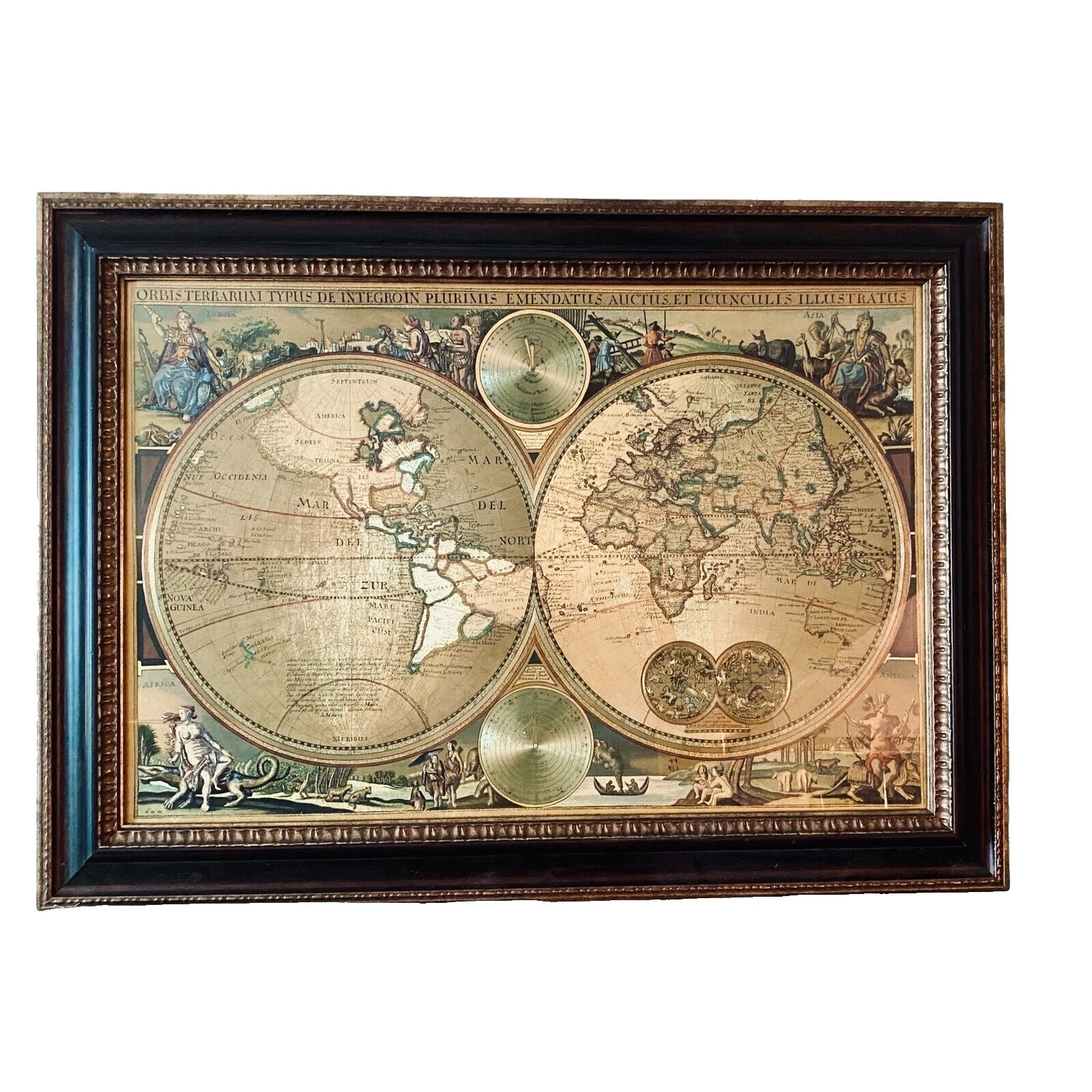 Vintage Reproduction Reproduction Antique World Atlas