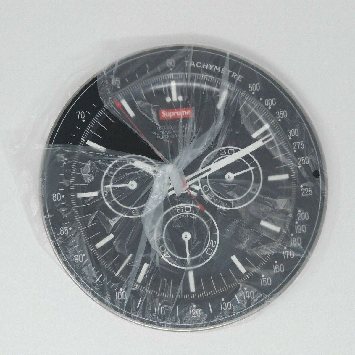 Supreme FW20 Watch Plate Black Silver Rim Porcelain Plate