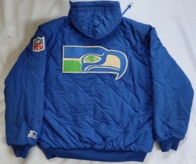 SEA HAWKS STARTERジャケットスターターVINTAGEヴィンテージ Vintage Seattle Seahawks Blue Starter Satin Jacket Sz. L