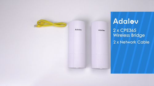 Adalov 1Gbps Point to Point Gigabit Wireless Bridge 3KM 5.8G Outdoor WiFi Bridge - Vidéo 1 sur 1