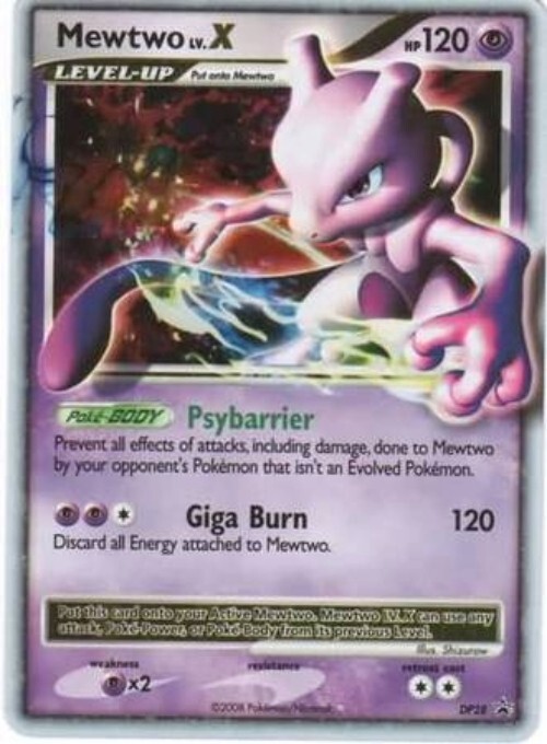 Pokémon TCG - Mewtwo LvX DP28 - Ultra Rare Diamond & Pearl