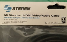 9ft HDMI Standard Economy Cable Cord BLURAY DVD HDTV PS XBOX 3D 1080P