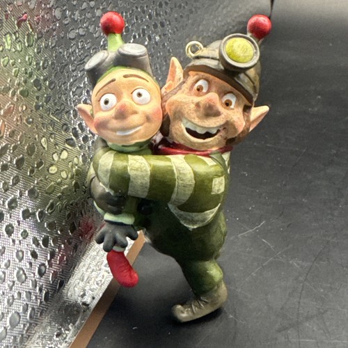 2012 Hallmark Disney's Prep and Landing Elf Brothers Wayne and Noel Ornament - Picture 2 of 7