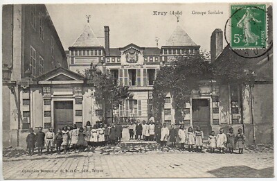 ERVY LE CHATEL - Aube - CPA 10 - die Kinder der Schulgruppe Toller Plan