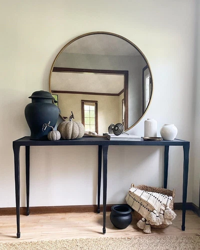 Junius Antique Gold Leaf Round Wall Vanity Mirror 43" ~ Uttermost 13887 - Picture 9 of 11