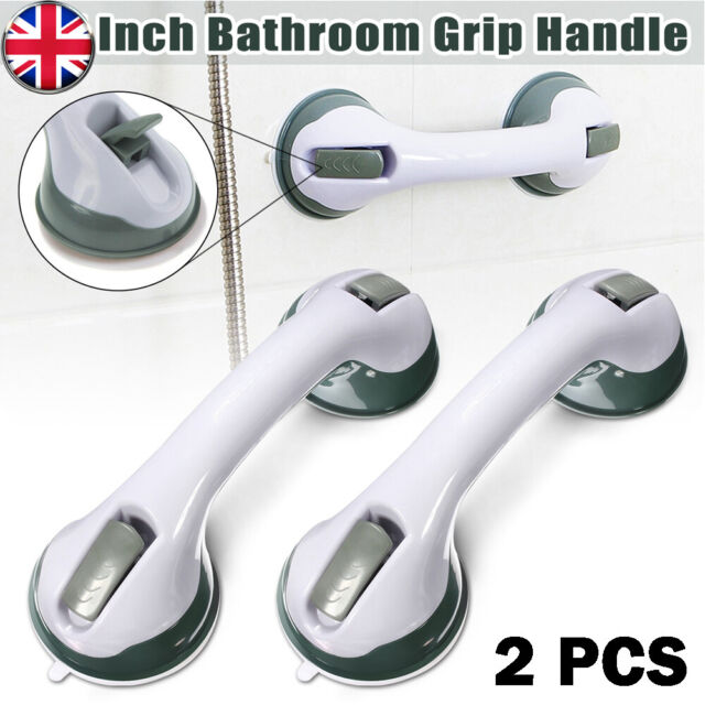 2X SUPPORT GRAB HANDLE SUCTION BATH SHOWER DISABILITY AID SAFETY GRIP RAIL UK