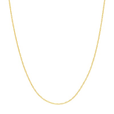 0.60mm Rope Chain Real 14K Yellow Gold 