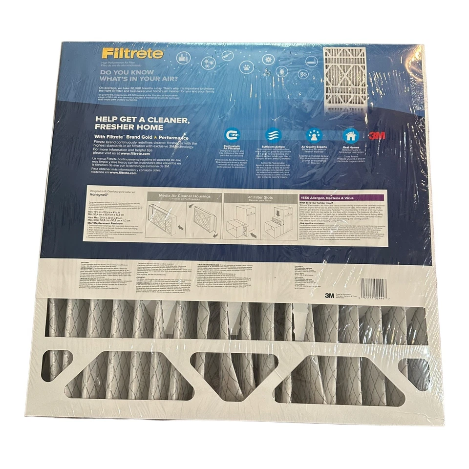 Filter 3M Filtrete Allergen, Bacteria & Virus Air Conditioner 1550 - Image 2 of 4