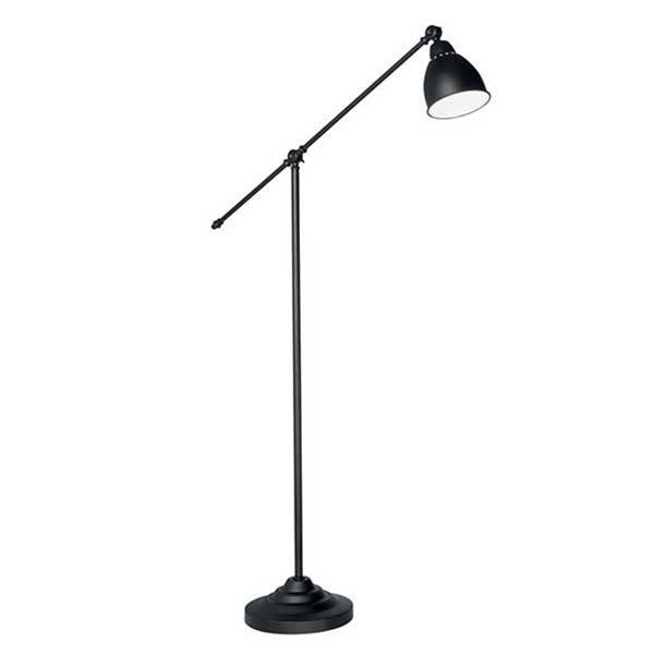 IDEAL LUX NEWTON PT1 NERO, piantana moderna lampada da terra in metallo 1 luce