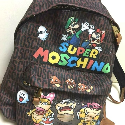 MOSCHINO x Nintendo Super Mario Brothers Zaino Borsa USATO 12 1/2 \