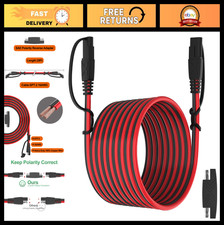 25FT SAE Extension Cable Quick Disconnect Connector 16AWG for Automotive Solar C