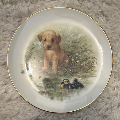 Pickard Innocent Encounters ''Just Passing By'' Limited Edition Puppy Plate