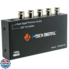 J-Tech Digital SDI Splitter | 1 Input, 4 Outputs | Supports 1320ft. | Compati