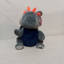 NEW FAO Schwarz Glow Brights Plush Dragon LED Lights  Sound Stuffed Animal Toy