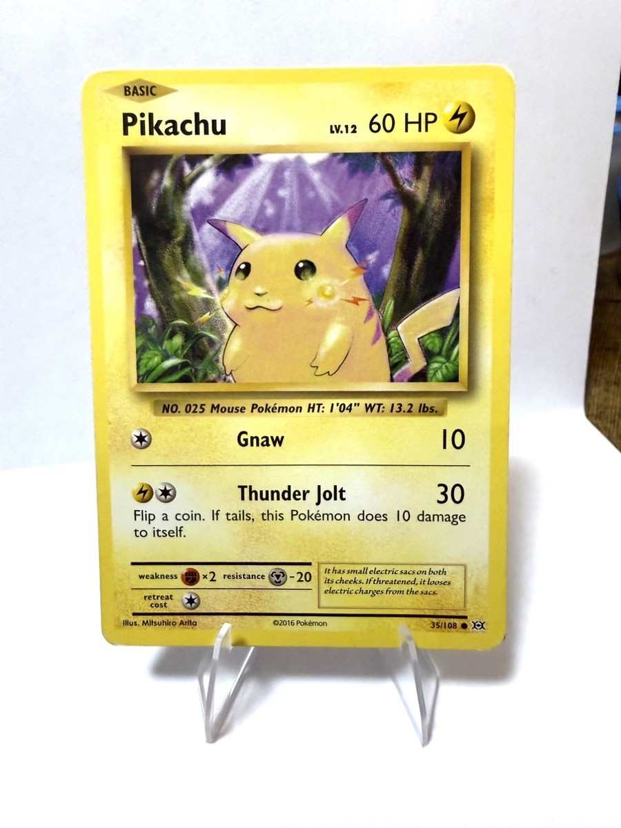 pokemon card 35 108 Pikachu 35/108 Common XY Evolutions Pokemon Card -(A)