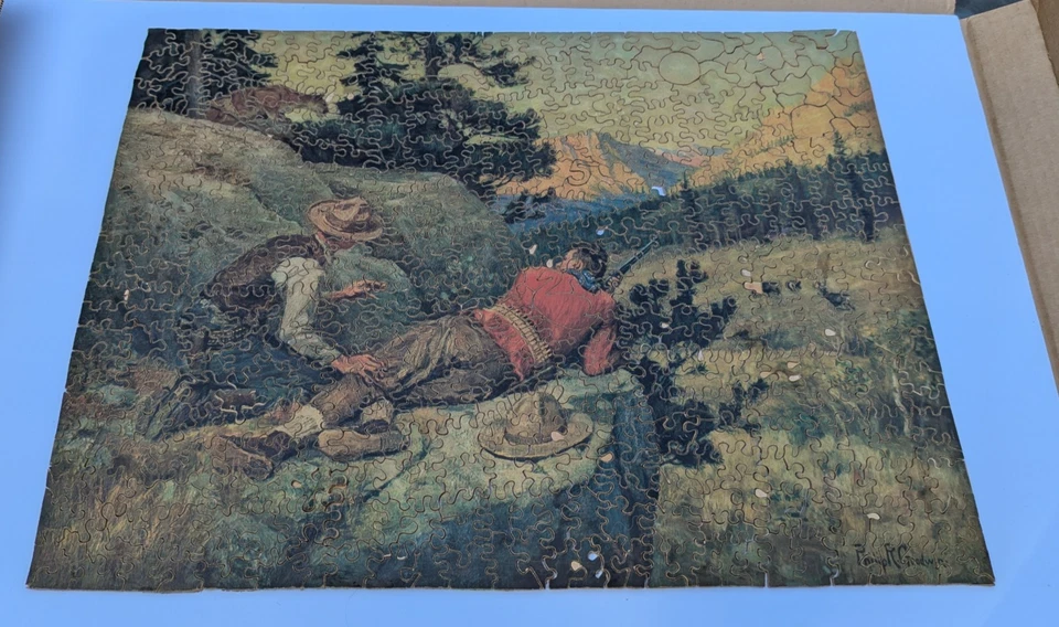 Rompecabezas de madera grande Phillip R Goodwin The Competition raro de colección Foto 2 de 4