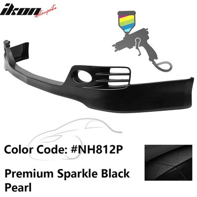 For 06-08 Acura TSX Front Bumper Lip EURO-R Style Spoiler #NH812P Black Splitter