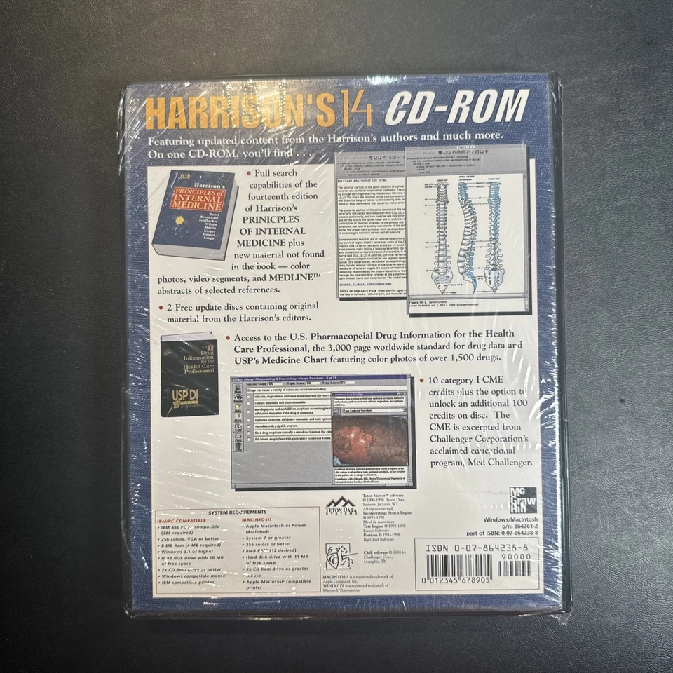 Harrison’s Principles Of Internal Medicine 14th Edition CD-ROM McGraw Hill NEW - Image 2 of 2
