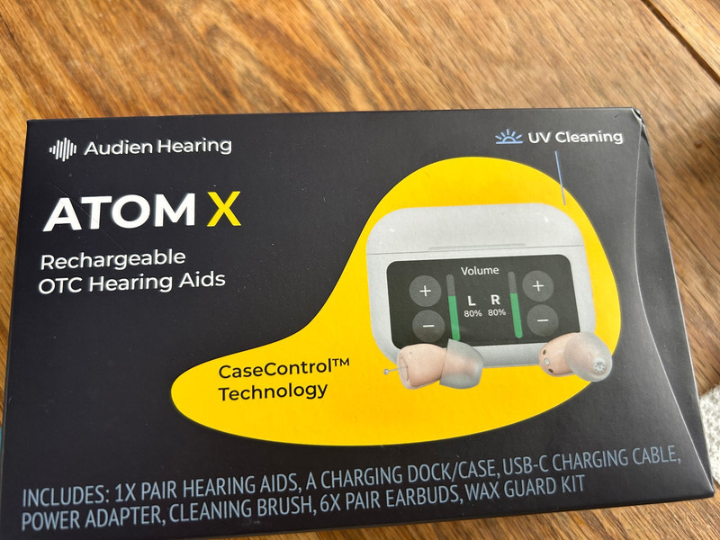 Audien Hearing AtomX Rechargable Hearing Aids