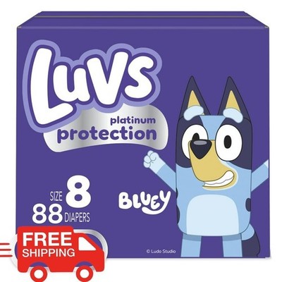 Luvs Platinum Protection Baby Diapers, Size 8, 88 Count FREE SHIPPING 