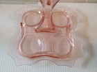 Pink Depression Glass Tray/Holder/Caddy Keyhole Center/Uranium (?) — photo 9