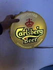 VINTAGE CARLSBERG BEER LIGHT UP SIGN COPENHAGEN DENMARK